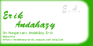 erik andahazy business card