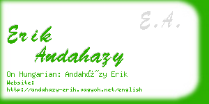 erik andahazy business card